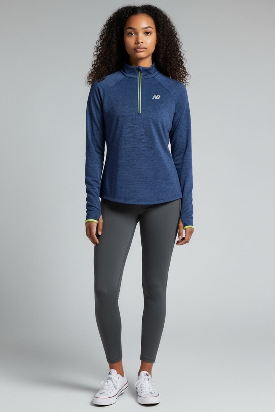 Womens New Balance 3/4 Zip up Running Pullover Activewear Workout Gym-wear S
